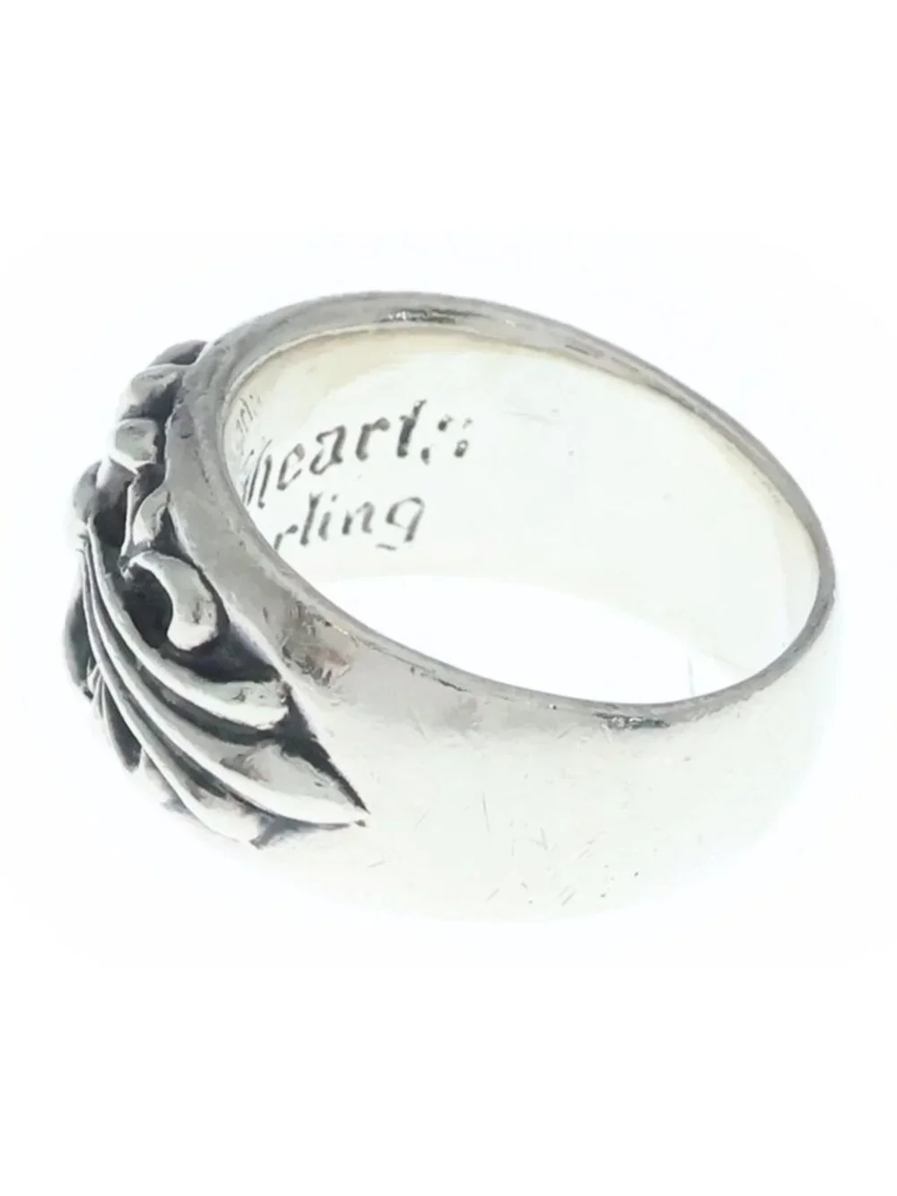 Chrome Hearts Flrl Crs Floral Cross Ring Silver
